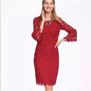 Elegant Red Lace Dress